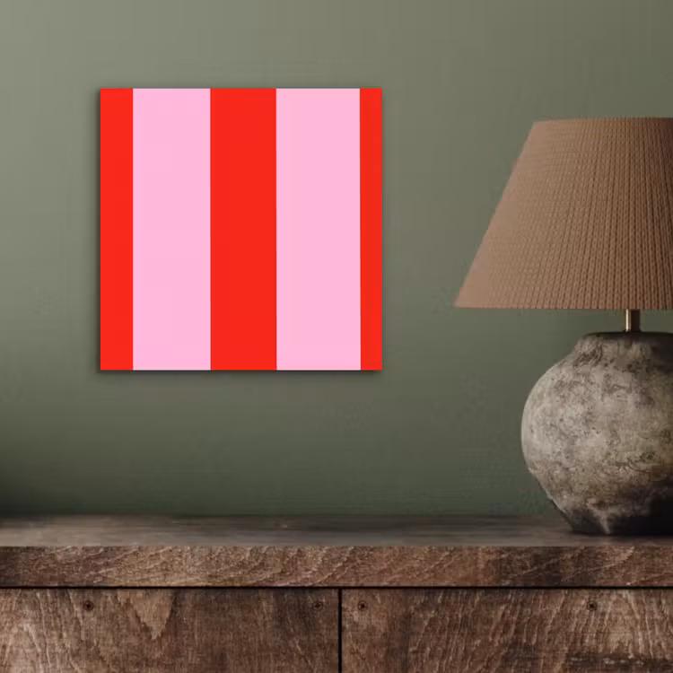 Strepen - Klassiek - Roze aluminium wit klein 46 -sfeer2