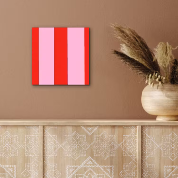 Strepen - Klassiek - Roze aluminium wit klein 46 -sfeer4