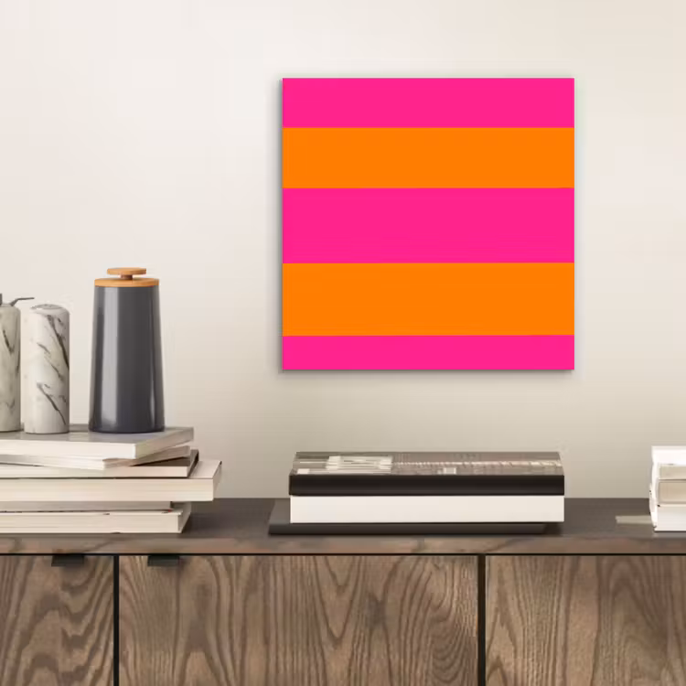 Strepen - Horizontaal - Roze aluminium wit klein 46 -sfeer1