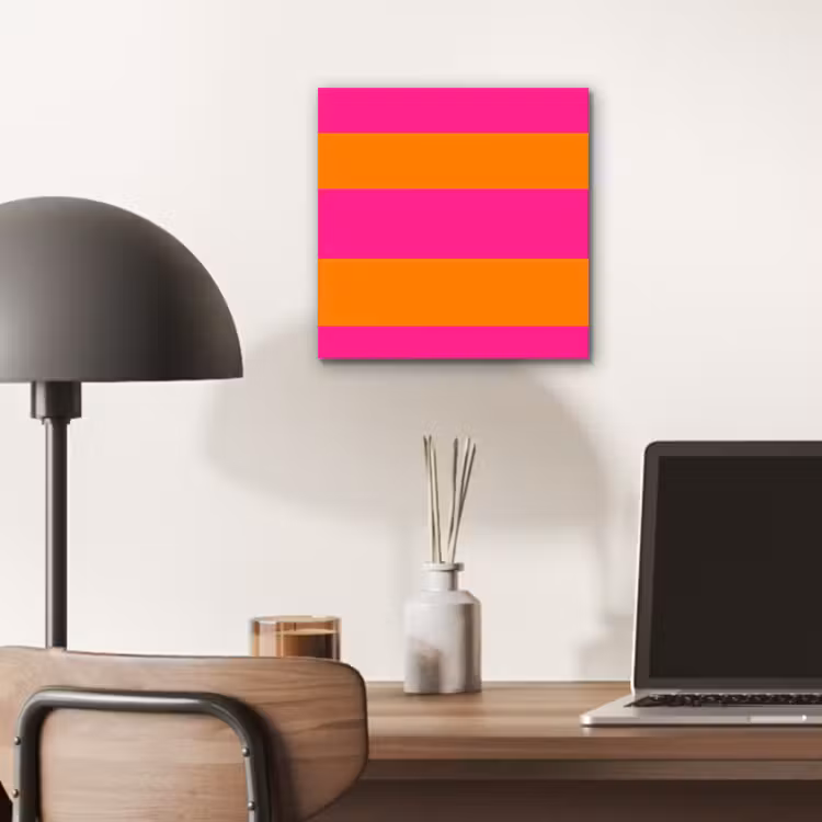 Strepen - Horizontaal - Roze aluminium wit klein 46 -sfeer5