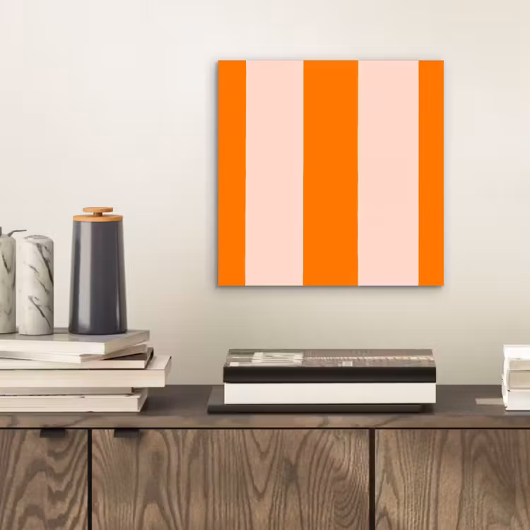 Strepen - Modern - Oranje aluminium wit klein 46 -sfeer1