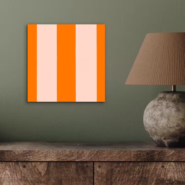 Strepen - Modern - Oranje aluminium wit klein 46 -sfeer2