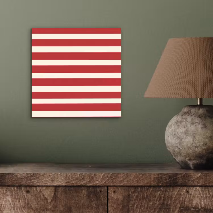 Strepen - Patroon - Rood aluminium wit klein 46 -sfeer2