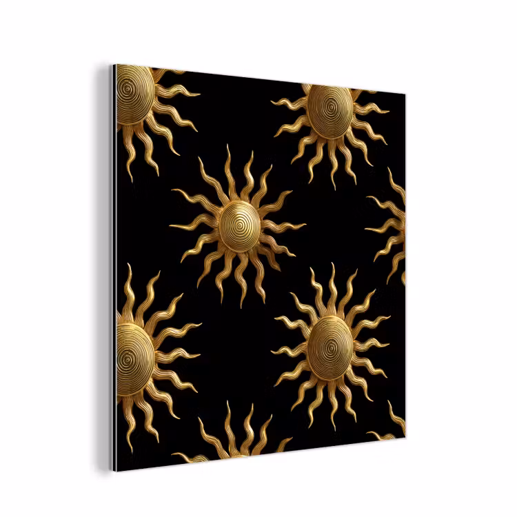 Zon - Patroon - Luxe - Goud - Zwart aluminium wit klein 46 -3d