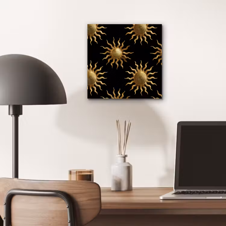 Zon - Patroon - Luxe - Goud - Zwart aluminium wit klein 46 -sfeer5