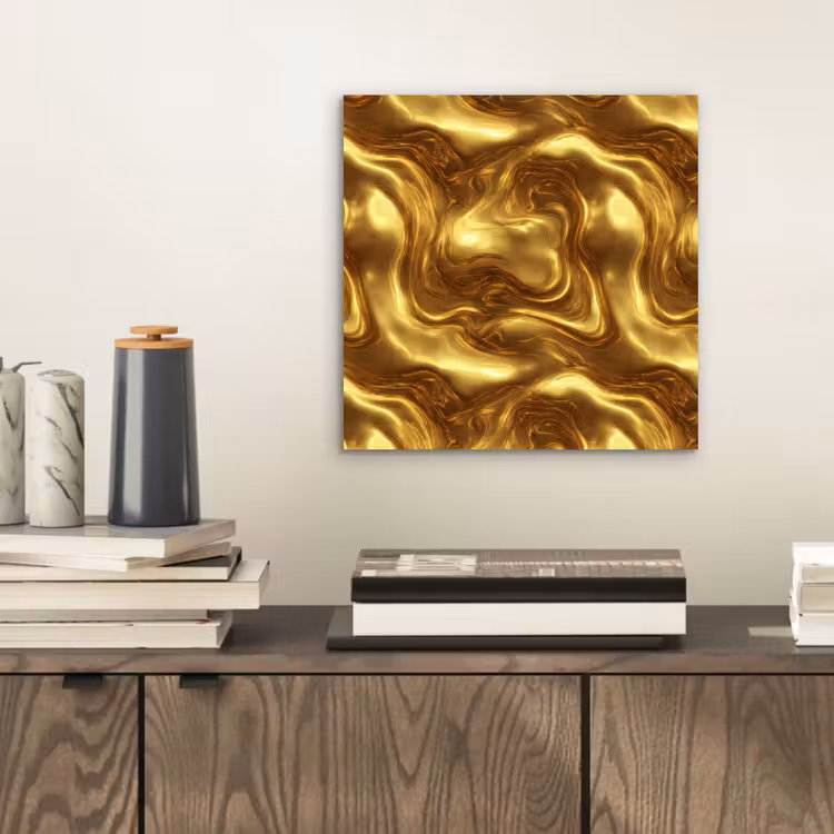 Textuur - Vloeibaar - Organisch - Goud aluminium wit klein 46 -sfeer1
