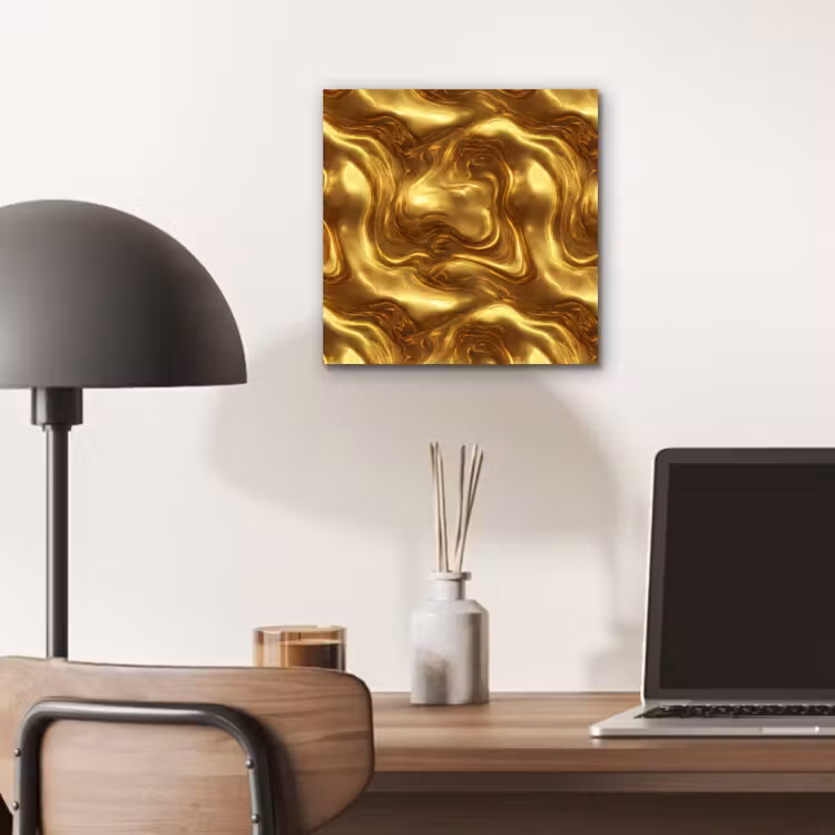 Textuur - Vloeibaar - Organisch - Goud aluminium wit klein 46 -sfeer5
