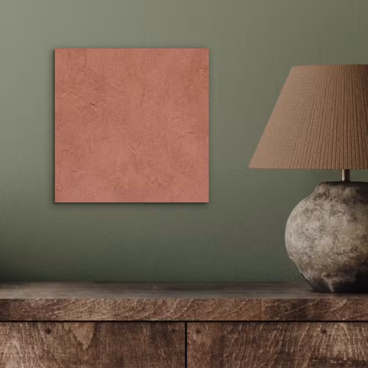 Textuur - Roodbruin - Grof - Modern aluminium wit klein -sfeer2