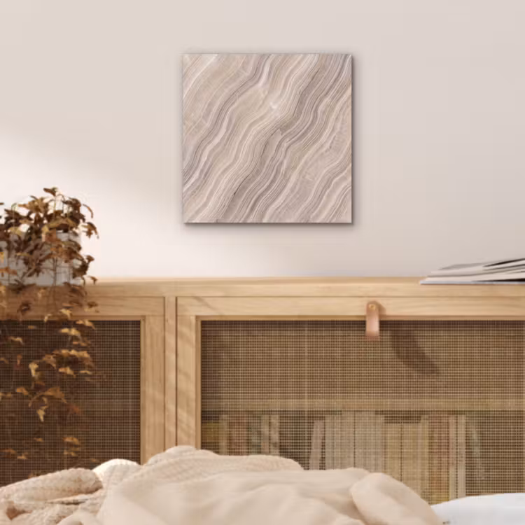 Textuur - Golvend - Abstract - Modern - Beige aluminium wit klein -sfeer3
