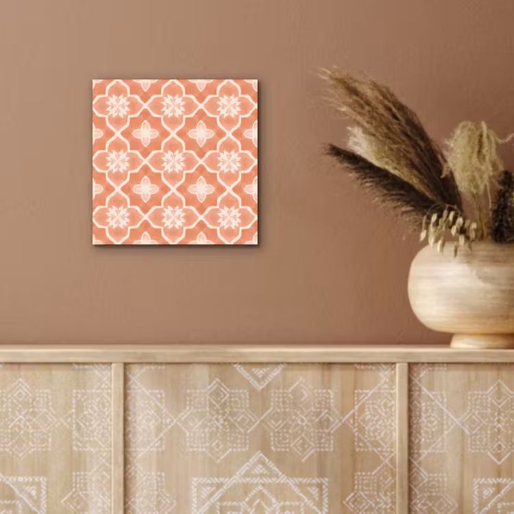 Tegelpatroon - Arabesk - Vintage - Terracotta aluminium wit klein 46 -sfeer4