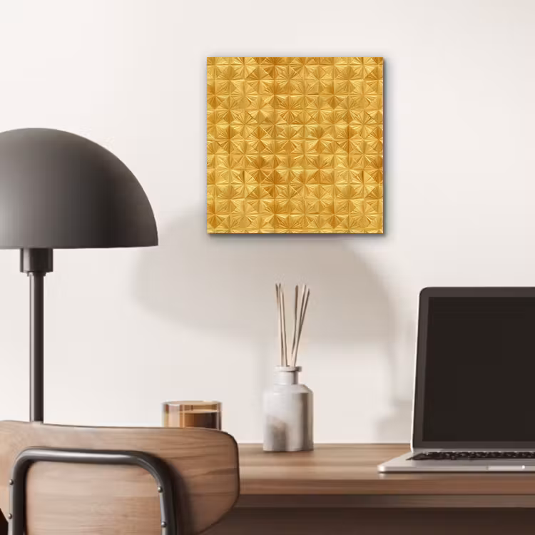 Tegels - Geometrisch - Reliëf - Goud aluminium wit klein 46 -sfeer5