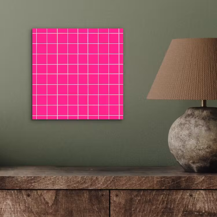 Tegels - Vierkant - Fuchsia aluminium wit klein 46 -sfeer2