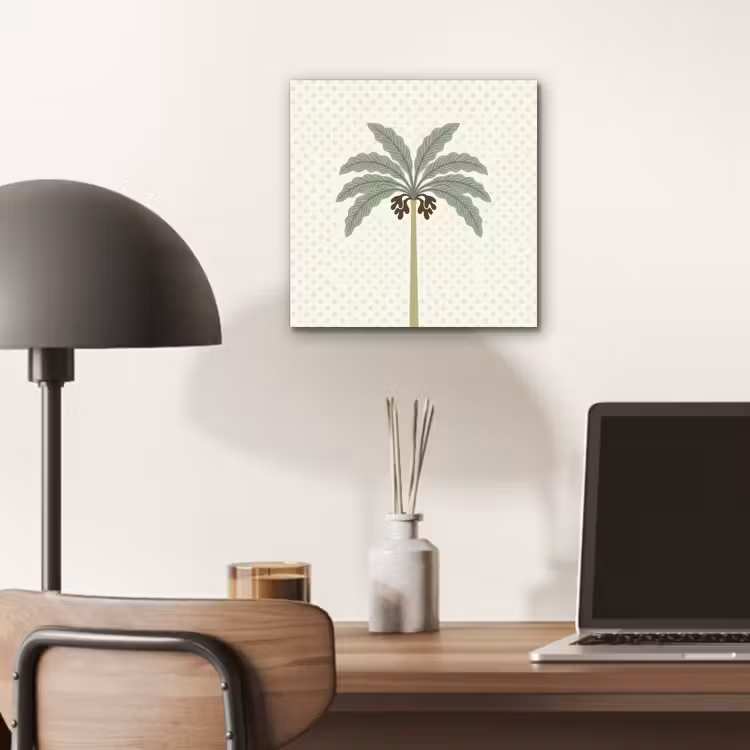 Boom - Bladeren - Groen - Decoratief - Beige aluminium wit klein -sfeer5