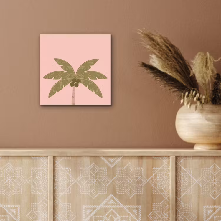 Boom - Palm - Natuur - Illustratie - Roze aluminium wit klein -sfeer4