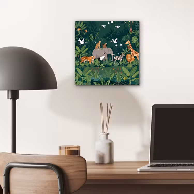 Tropisch - Jungle - Groen aluminium wit klein -sfeer5