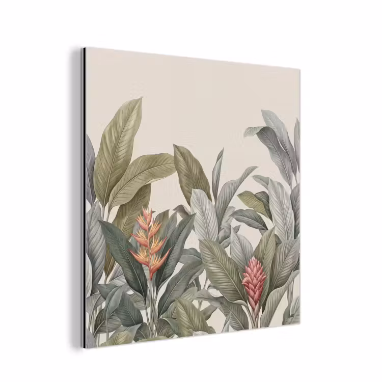 Tropisch - Planten - Modern - Groen aluminium wit klein -3d