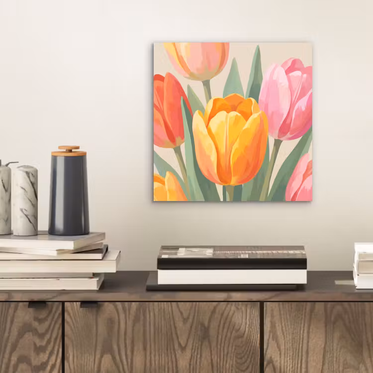 Tulpen - Abstract - Kleurrijk aluminium wit klein -sfeer1