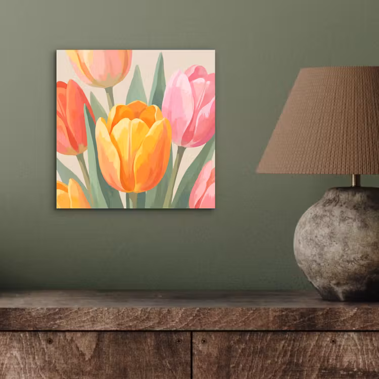 Tulpen - Abstract - Kleurrijk aluminium wit klein -sfeer2