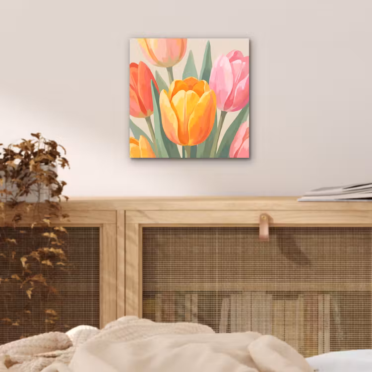 Tulpen - Abstract - Kleurrijk aluminium wit klein -sfeer3