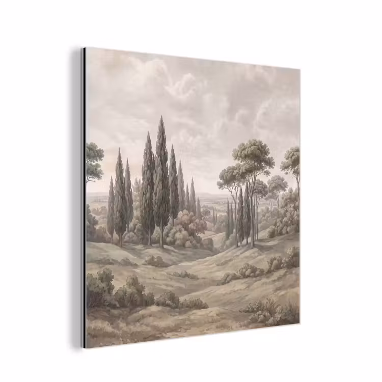 Vallei - Bos - Natuur - Groen aluminium wit klein -3d