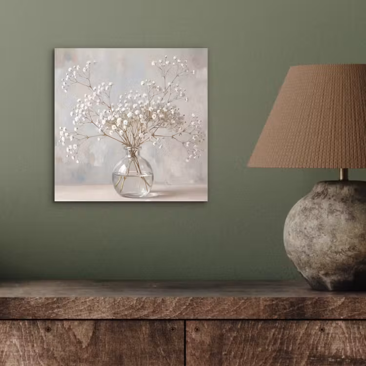 Vaas - Gipskruid - Wit aluminium wit klein -sfeer2