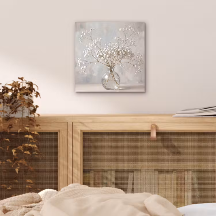 Vaas - Gipskruid - Wit aluminium wit klein -sfeer3