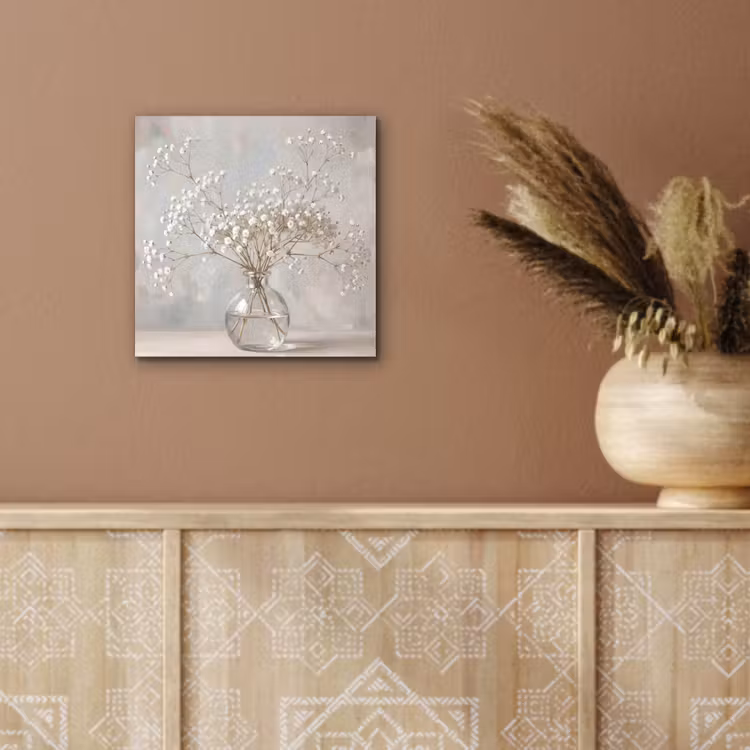 Vaas - Gipskruid - Wit aluminium wit klein -sfeer4