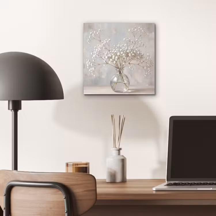 Vaas - Gipskruid - Wit aluminium wit klein -sfeer5