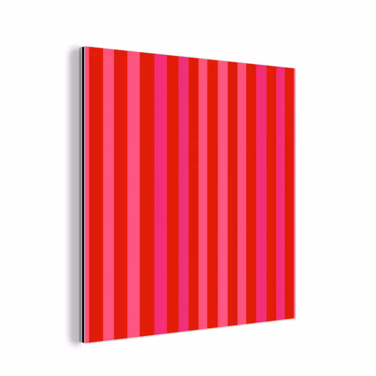 Verticaal - Strepen - Roze aluminium wit klein 46 -3d