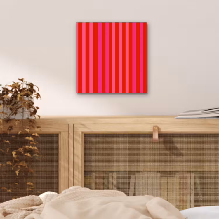 Verticaal - Strepen - Roze aluminium wit klein 46 -sfeer3