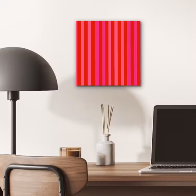 Verticaal - Strepen - Roze aluminium wit klein 46 -sfeer5