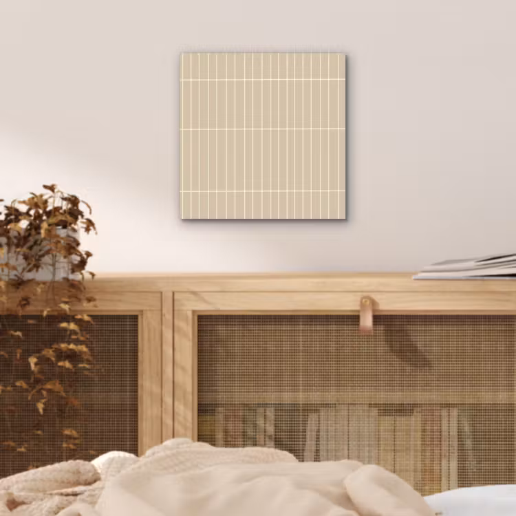 Verticaal - Wandtegel - Crème - Beige aluminium wit klein 46 -sfeer3
