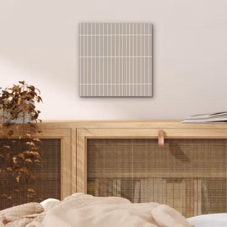 Verticaal - Wandtegel - Licht Beige aluminium wit klein 46 -sfeer3