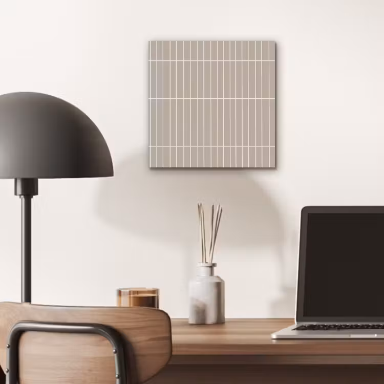 Verticaal - Wandtegel - Licht Beige aluminium wit klein 46 -sfeer5