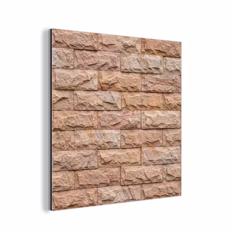 Muur - Steen - Ruw - Textuur - Beige aluminium wit klein -3d
