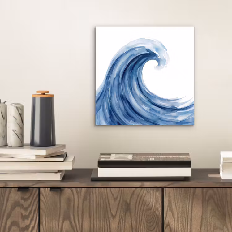 Water - Beweging - Natuur - Modern - Blauw aluminium wit klein -sfeer1