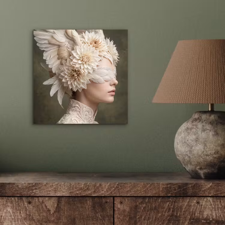 Vleugels - Vrouw - Wit aluminium wit klein -sfeer2