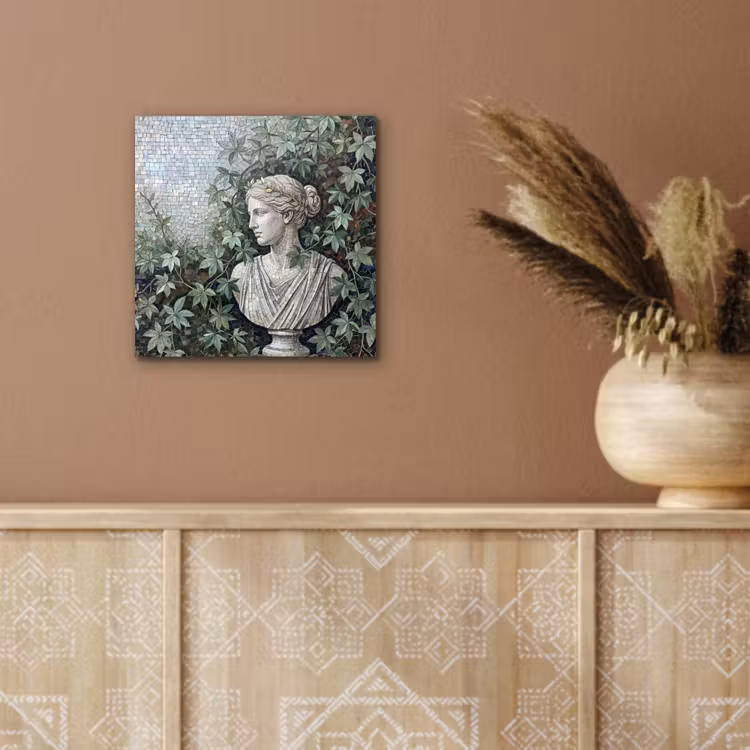 Vrouw - Klassiek - Mozaiëk - Natuur - Groen aluminium wit klein -sfeer4