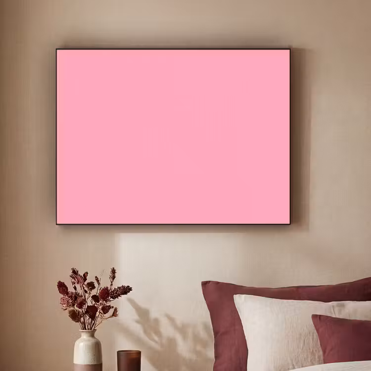 Bubblegum - Pink - Roze Textielframe zwart klein 947 -sfeer1