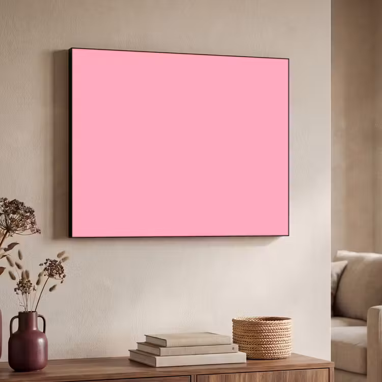 Bubblegum - Pink - Roze Textielframe zwart klein 947 -sfeer3