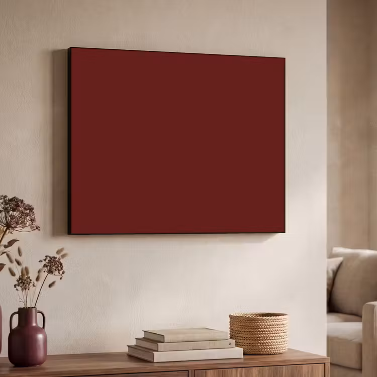 Burnt - Mahogany - Rood Textielframe zwart klein 947 -sfeer3