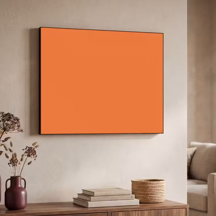 Burnt - Sienna - Oranje Textielframe zwart klein 947 -sfeer3