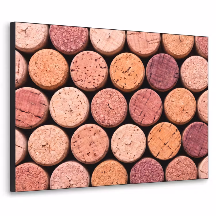 Kurk - Patroon - Abstract - Modern - Rood Textielframe zwart klein -3d
