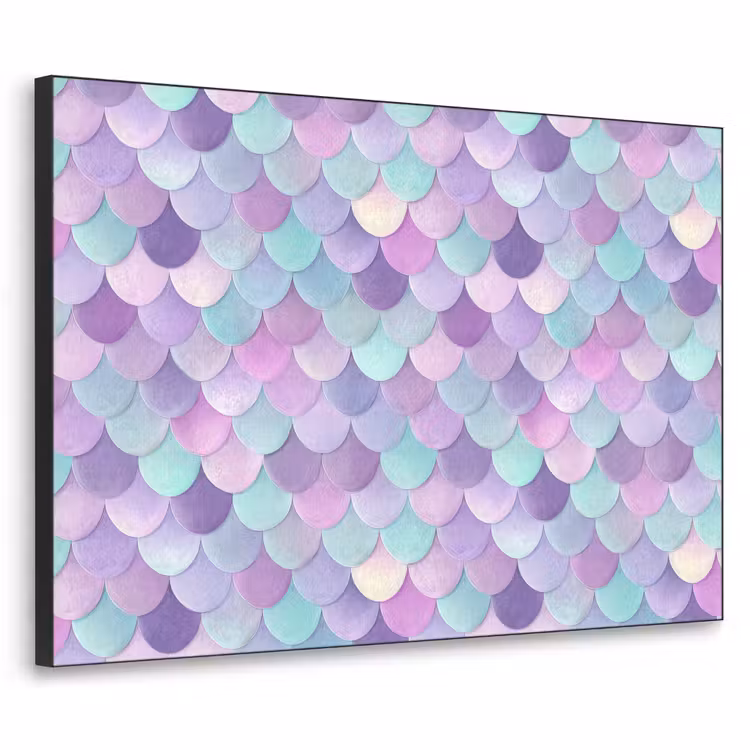 Dromerig - Zeemeermin - Pastel Textielframe zwart klein 947 -3d