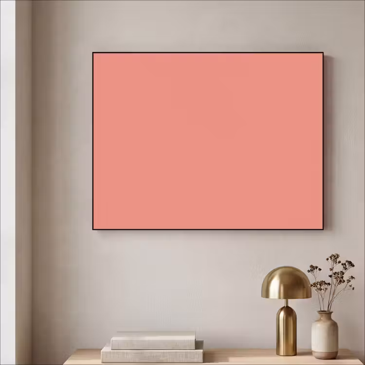 Dusty - Peach - Koraal Textielframe zwart klein 947 -sfeer2