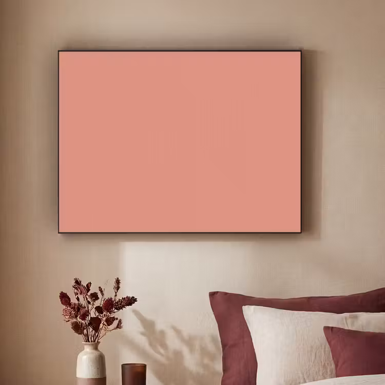 Earthy - Rose - Koraal Textielframe zwart klein 947 -sfeer1