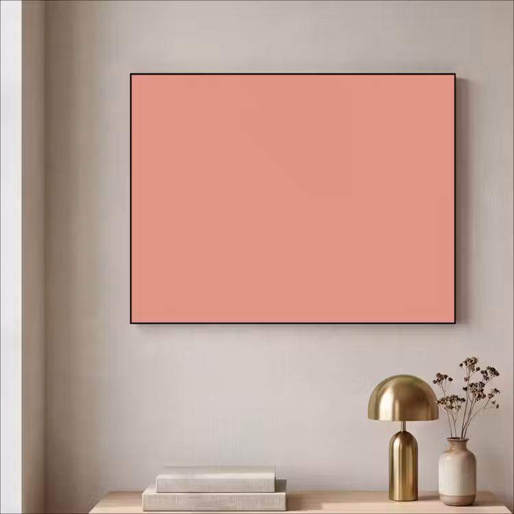 Earthy - Rose - Koraal Textielframe zwart klein 947 -sfeer2