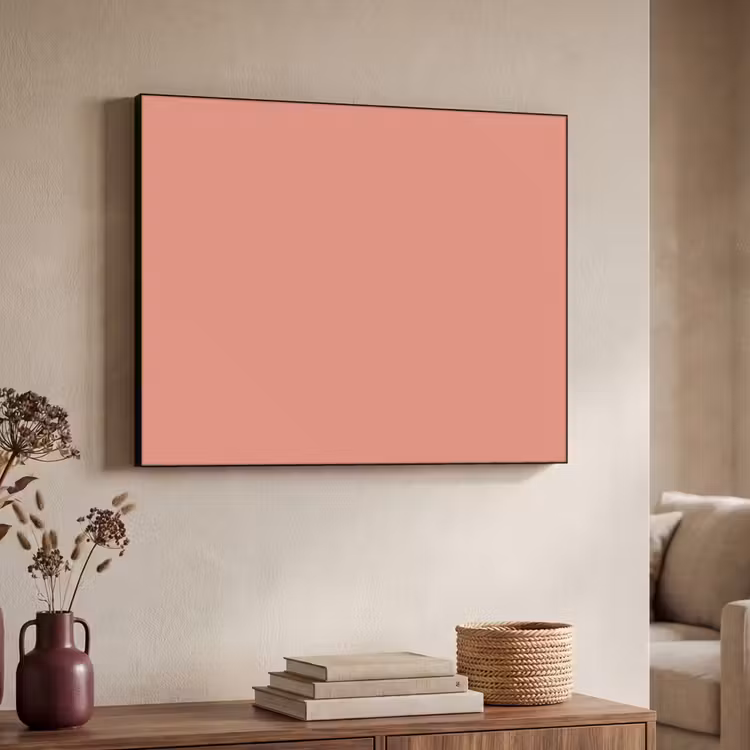 Earthy - Rose - Koraal Textielframe zwart klein 947 -sfeer3