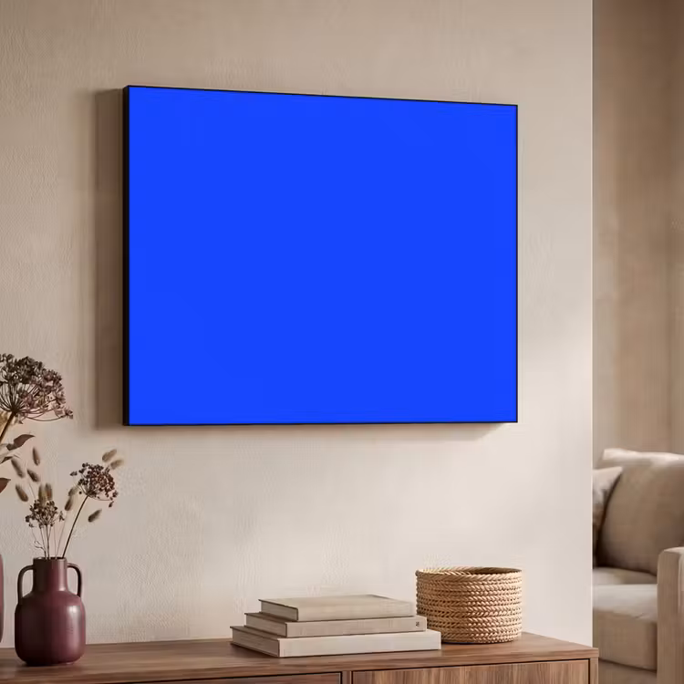 Electric - Blue - Blauw Textielframe zwart klein 947 -sfeer3