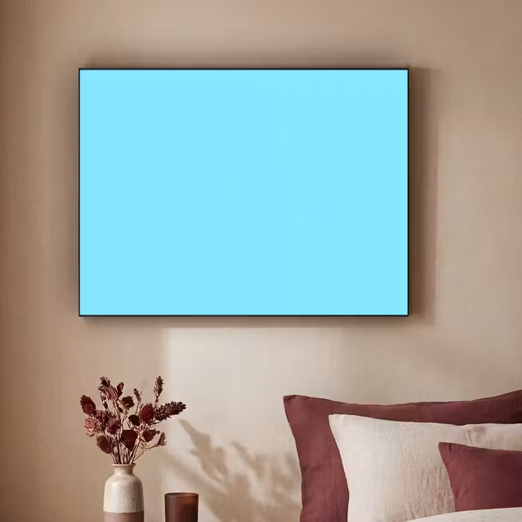 Electric - Cyan - Blauw Textielframe zwart klein 947 -sfeer1